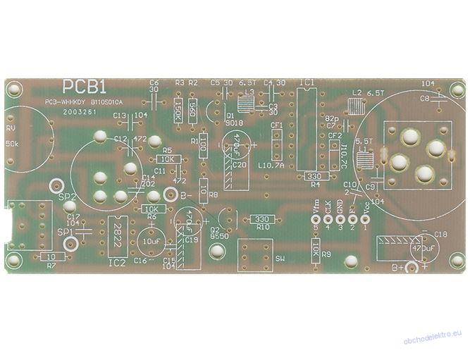 Kapesní přijímač FM s LCD displejem a hodinami, STAVEBNICE