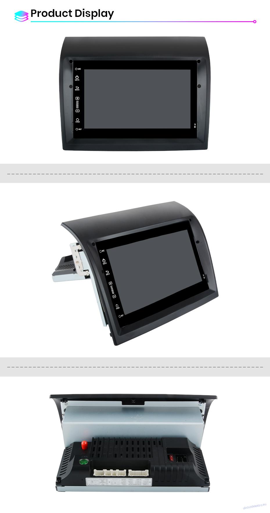 Autorádio pro FIAT/CITROEN/PEUGEOT s 7" LCD, Android 11 Carplay Android Auto