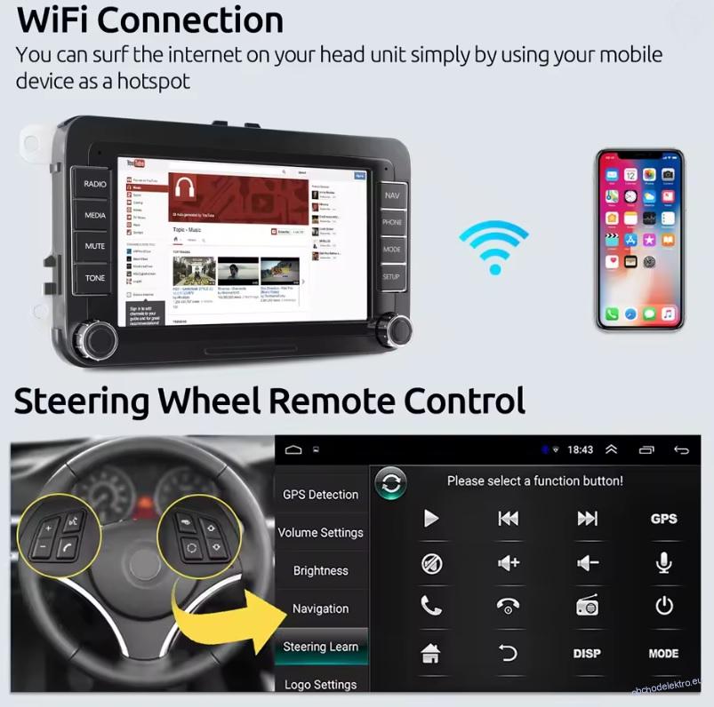 VW SKZ Seat Android 14 CarPlay Android Auto GPS