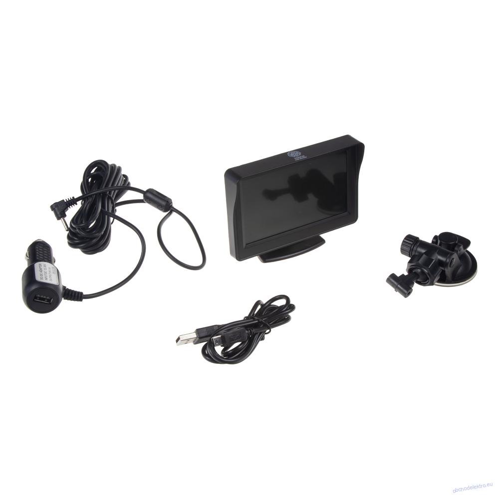 SET bezdrátový digitální kamerový systém s kamerou v SPZ se solárním napájením a monitorem 4,3"