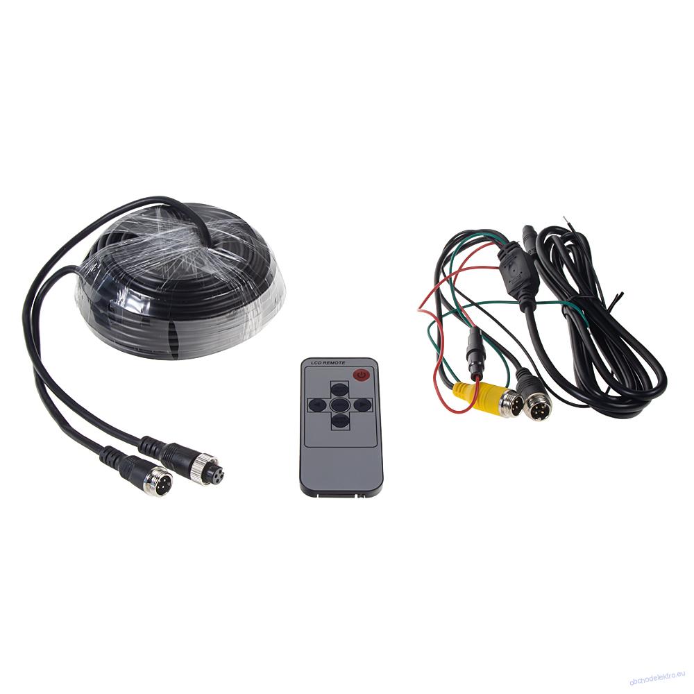 Set monitor 7" s 2 x 4PIN vstup, kamera, 15m kabel