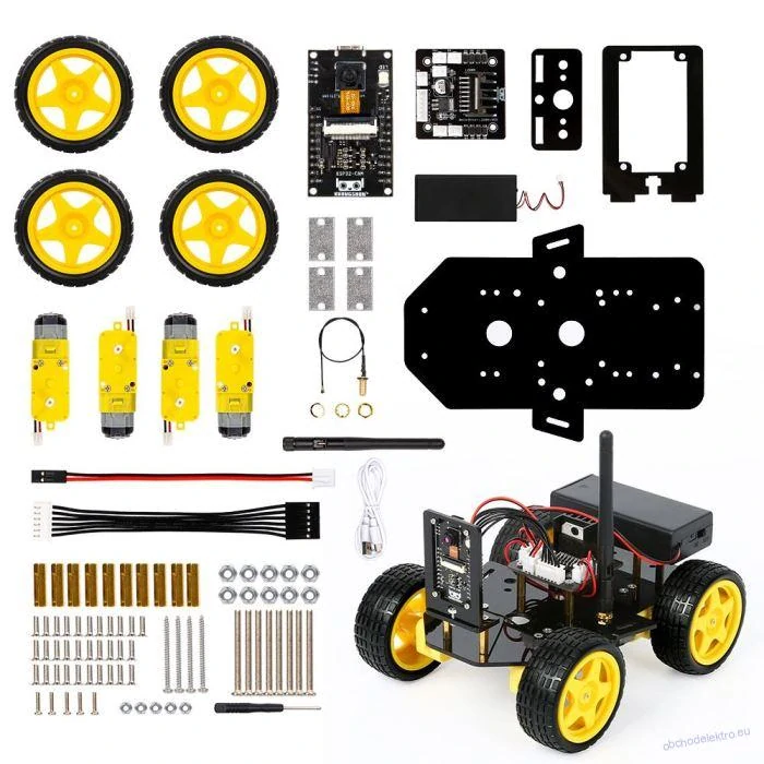 Smart Robot Car Kit 4WD, kamera, wifi, ESP32 (robotické autíčko)