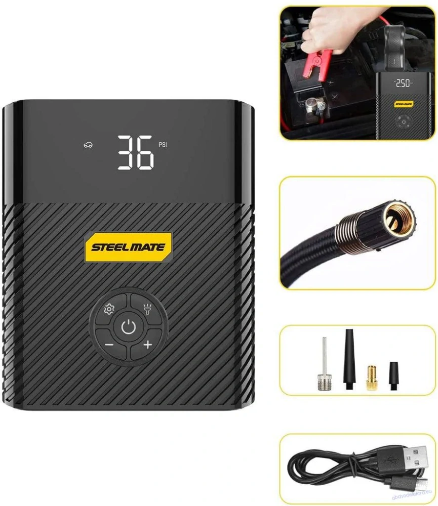 Kompresor na dofukování kol / Jump starter