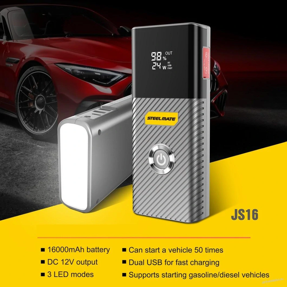 JS16 Jumpstarter sada pro nouzové startování 16.000 mAh