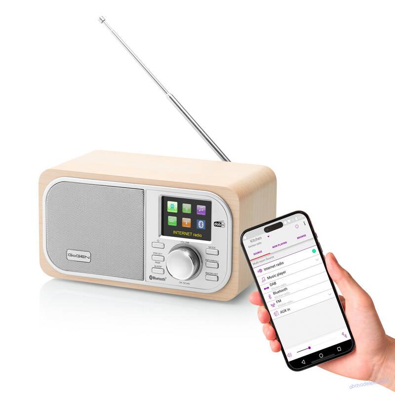 Internetový radiopřijímač GoGEN IR 237 BTDAB stříbrný/hnědý