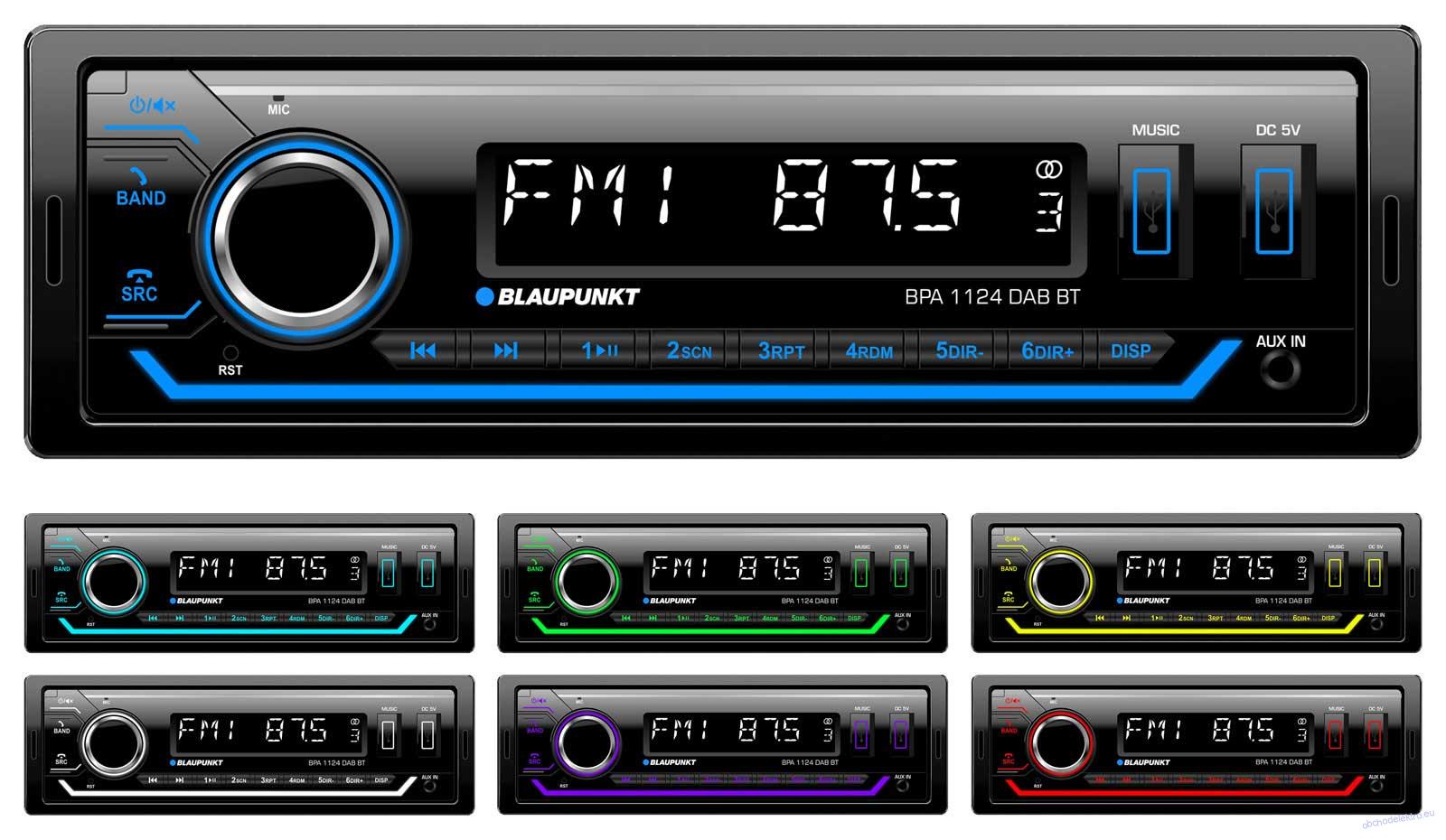 Blaupunkt BPA 1124 DAB - Autorádio s MP3, DAB, Bluetooth, USB a AUX-IN