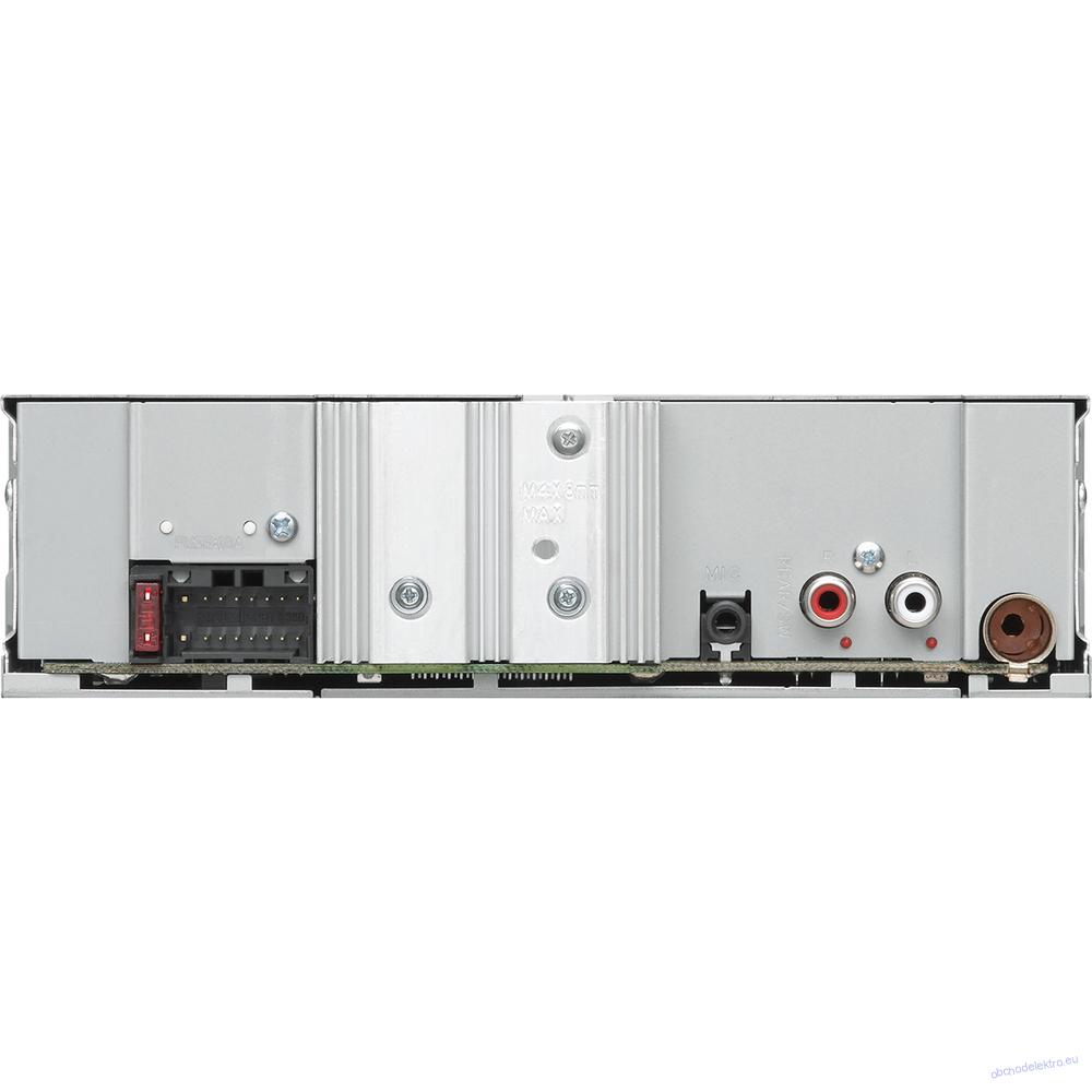 JVC autorádio bez mechaniky/Bluetooth/USB/AUX/červená barva podsvícení,odním.panel