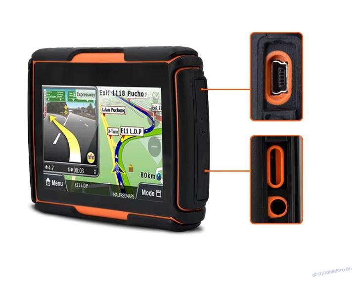 4.3" Moto GPS navigace voděodolná iGO Primo EU