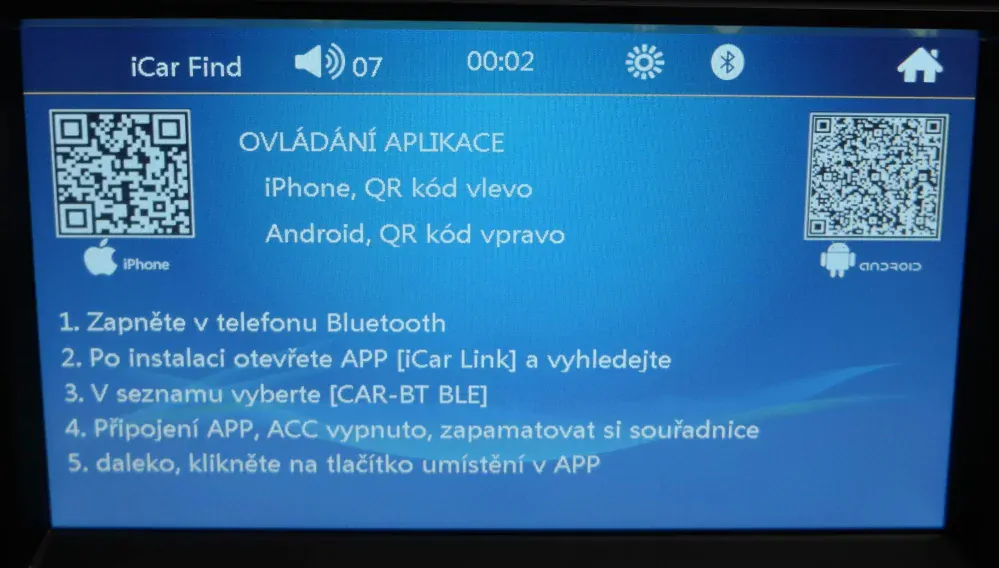 2DIN 7" LCD USB BT SD autorádio 7010b menu CZ