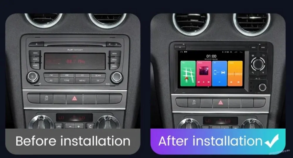 AUDI A3 S3 2DIN Android 12 GPS navigace