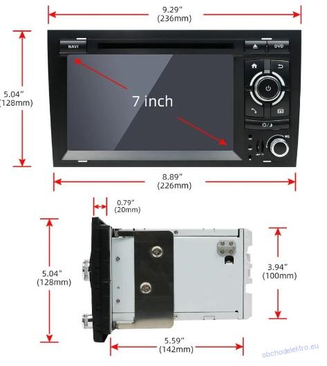 AUDI A4 Android 12 CD/DVD USB GPS navigace, doprodej