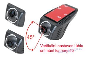 DVR kamera HD, Wi-Fi, univerzální na sklo, přední + zadní