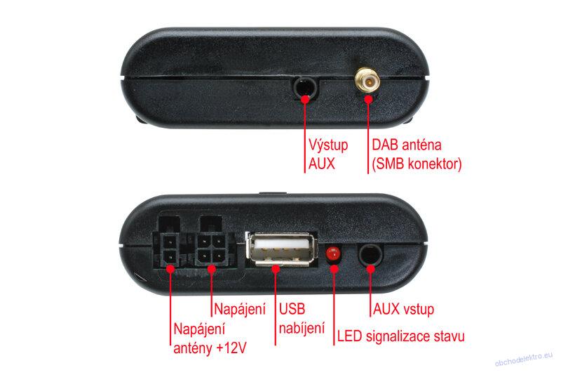 Dension DAB+A radiový přijímač