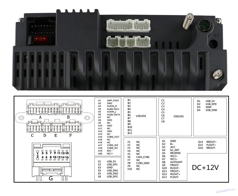 Autorádio s Android 12 1DIN 10.1" LCD