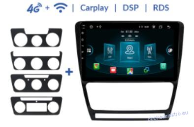 Autorádio pro Škoda Octavia II 2007-2014 s 10,1" LCD, Android 10.0, WI-FI, GPS, 4GB+64GB