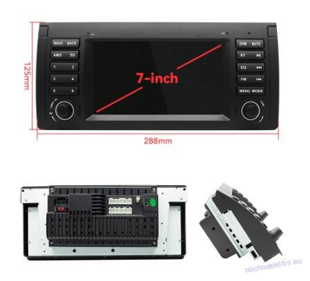 BMW/E39,E53 Android 11 systém GPS navigace 4GB/64GB