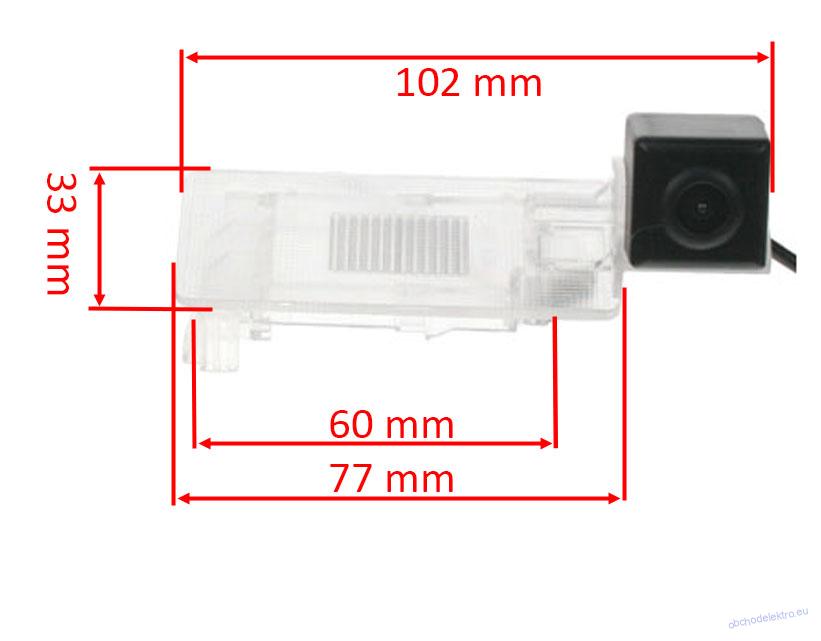 Kamera formát PAL/NTSC do vozu VW Passat 2011-, Superb II Combi, Sharan II, Fabia III, Octavia III.