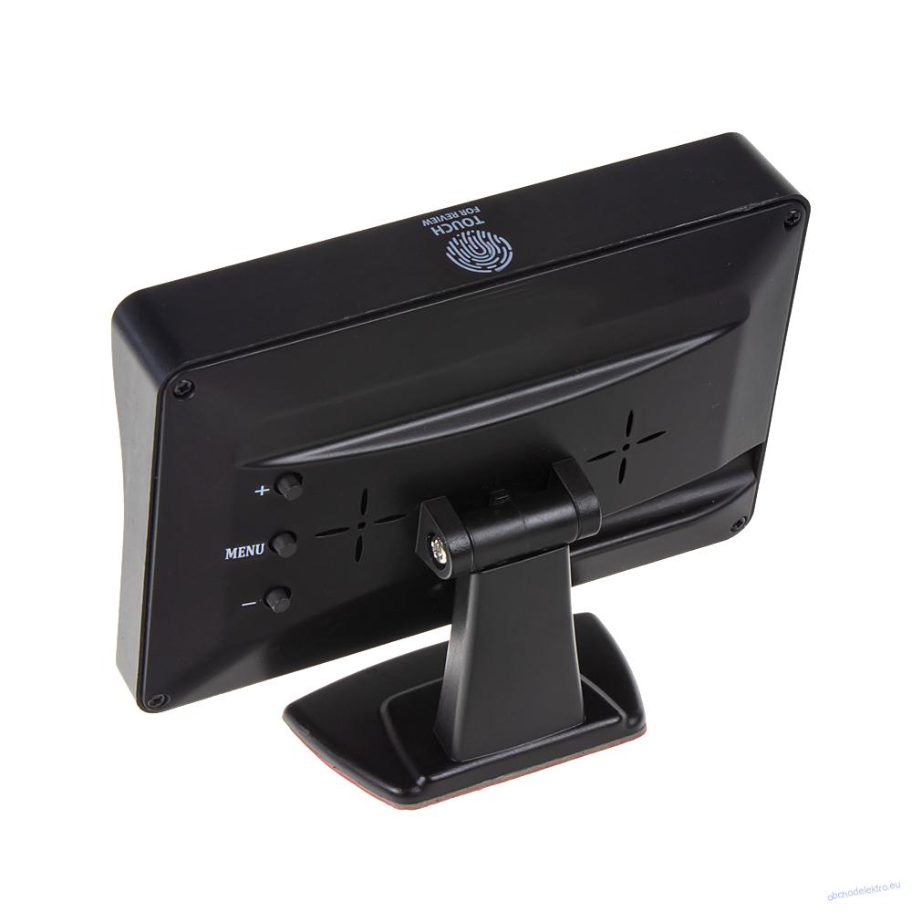 SET bezdrátový digitální kamerový systém s kamerou v SPZ se solárním napájením a monitorem 4,3"