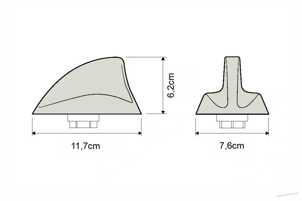 Calearo SHARK2 DUPLEX AM/FM - GPS střešní anténa se zesilovačem