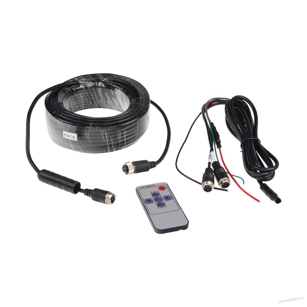 AHD kamerový set monitoru 7" na zrcátko se 2 x 4PIN + kamera + 15m kabel