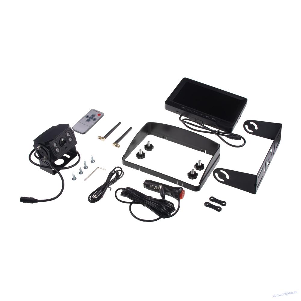SET bezdrátový digitální kamerový systém s monitorem 7" AHD, 4CH, DVR