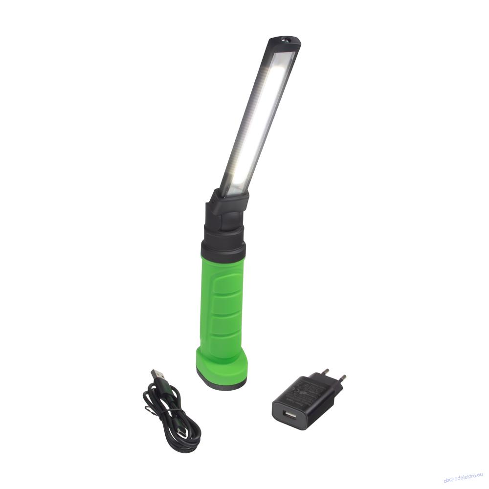 AKU LED 3W profi servisní svítilna, Li-ion 3,7 V 2600 mAh