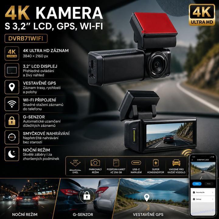 4K kamera s 3,2" LCD, GPS, Wi-Fi