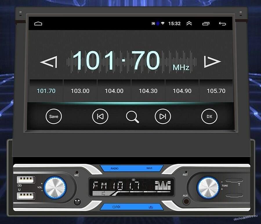 1DIN Android 9.1 Autoradio 7" displej GPS