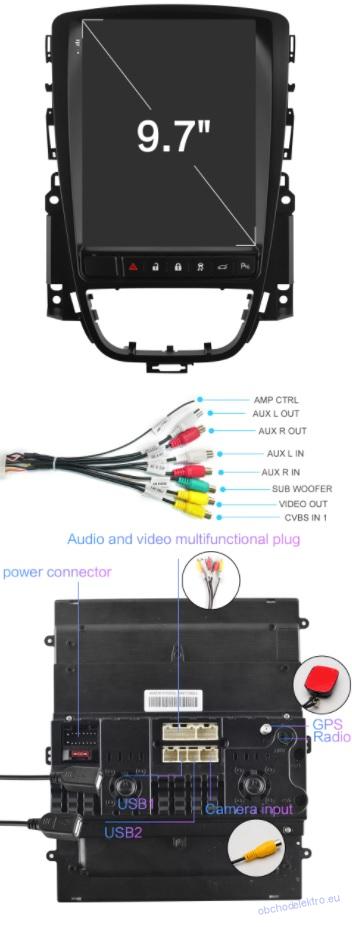ANDROID 13 GPS navigace pro vozy Opel Astra J