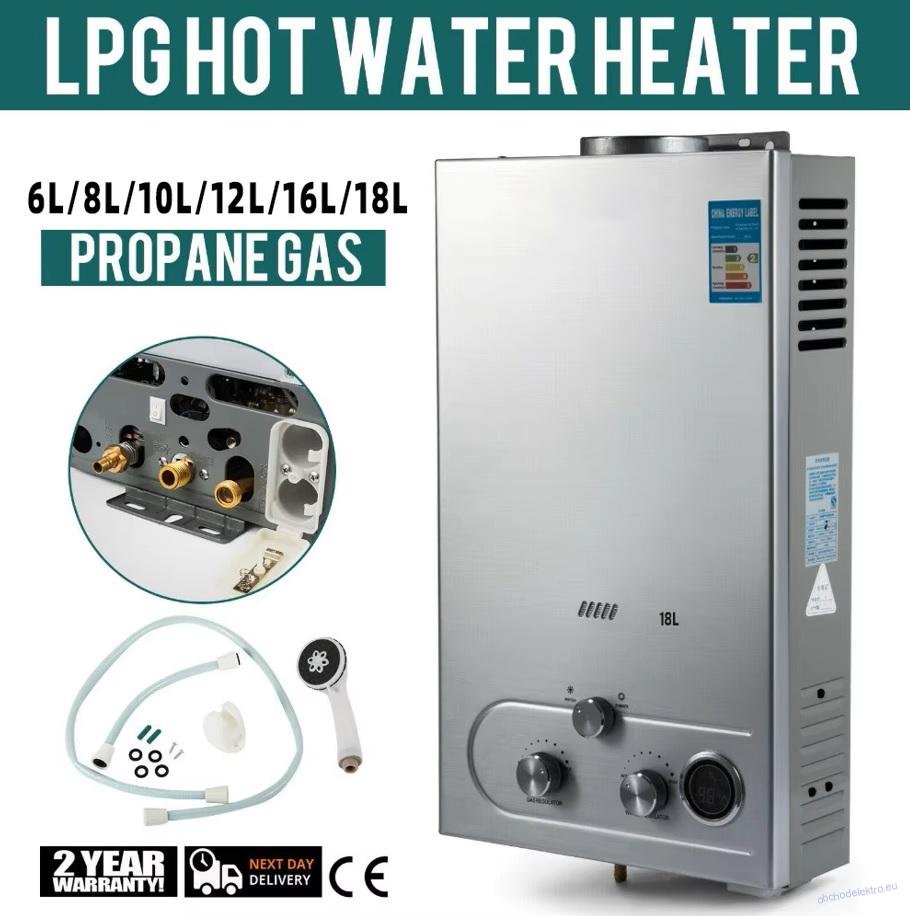 Instantní plynový ohřívač vody propan-butanový plynový kotel 16L 32KW