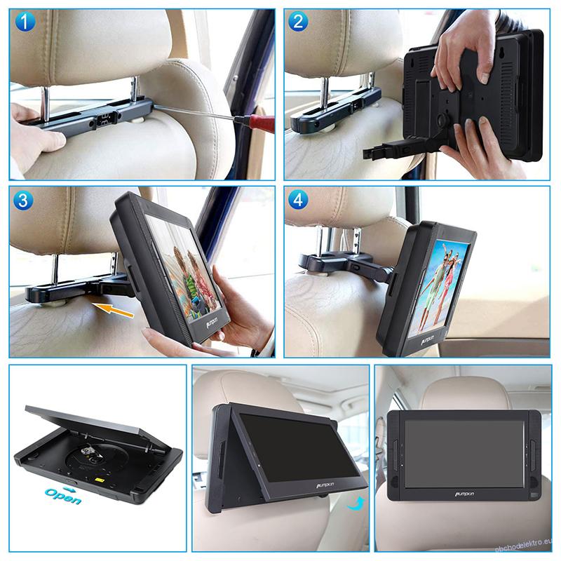 Set LCD monitorů 2x10" USB/SD/DVD