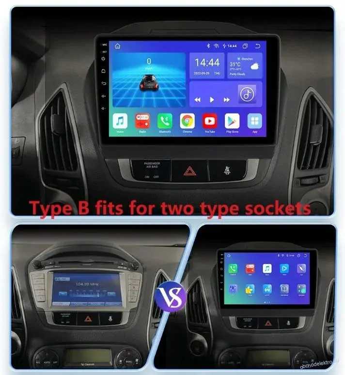 Hyundai IX35 multimediální GPS jednotka Android 12 
