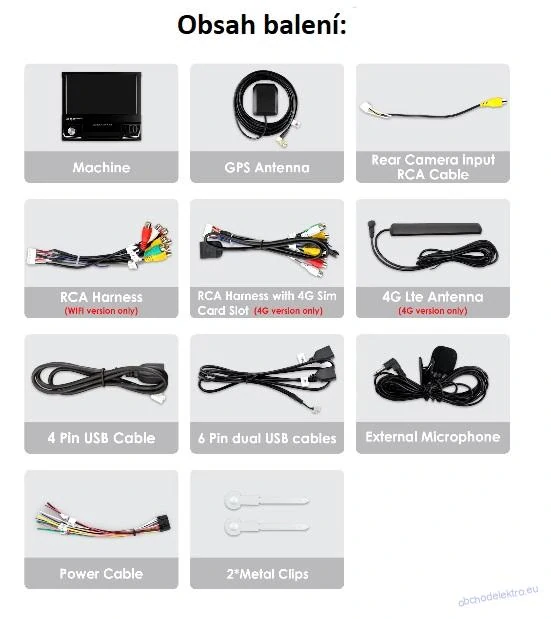 1DIN Android 14 GPS autorádio s výsuvným 7" LCD, CarPlay 64GB
