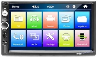2DIN 7" LCD USB BT SD autorádio 7010b menu CZ