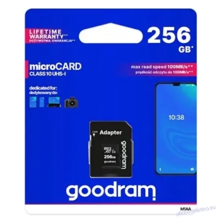 Karta paměťová GOODRAM micro SD 256 GB s adaptérem
