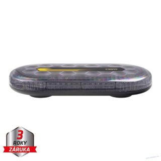 Mini LED rampa, oranžová, 60xLED, 12-24V, 412mm, ECE R65, magnet