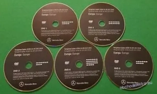 Aktualizace map Mercedes NTG4-212 DVD Audio 50 Aps Evropa v13 2017/2018 5DVD