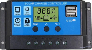 Solární regulátor PWM YJSS30 12-24V/30A+USB