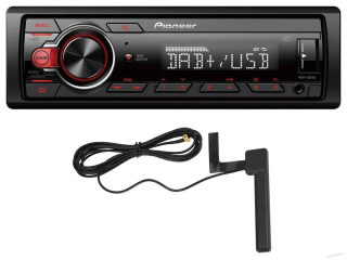 Pioneer MVH -130DAB - autorádio MP3 s DAB / USB / AUX -IN - vč. Antény DAB