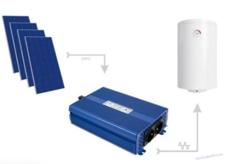 Solární invertor ECO Solar Boost MPPT-3000 3kW, Ohřev vody
