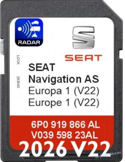 Aktualizace map SEAT MiB2 Media AS Europe V22