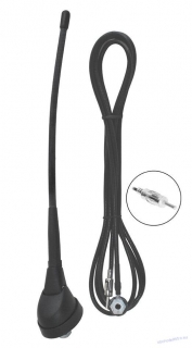 AM-FM / DAB univerzální střešní anténa, ohebný prut, kabel 1,5m