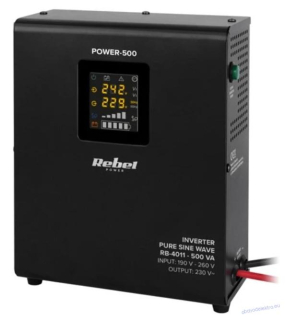 Zdroj záložní REBEL POWER-500 12V/230V 500VA 300W nástěnný