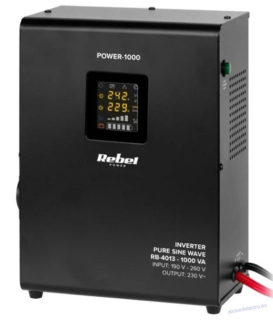 Zdroj záložní REBEL POWER-1000 12V/230V 1000VA 700W nástěnný 