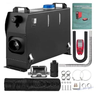 Nezávislé topení Car Heater 12V 8KW Red-Black otočný ovladač