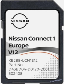 Nissan Connect1 V12 aktualizace map Evropa 2022