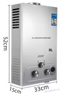Instantní plynový ohřívač vody propan-butanový plynový kotel 8L 16KW