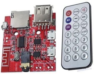 Bluetooth 4.1, přehrávač MP3+zesilovač 2x3W s D.O., modul HW-772