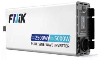 Invertor 12V invertor s čistě sinusovým měničem 5000W s barevným displejem, měnič výkonu pro karavany a kempování