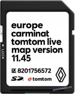 SD karta PRO RENAULT CARMINAT TOMTOM LIVE 2026 verze 11.45